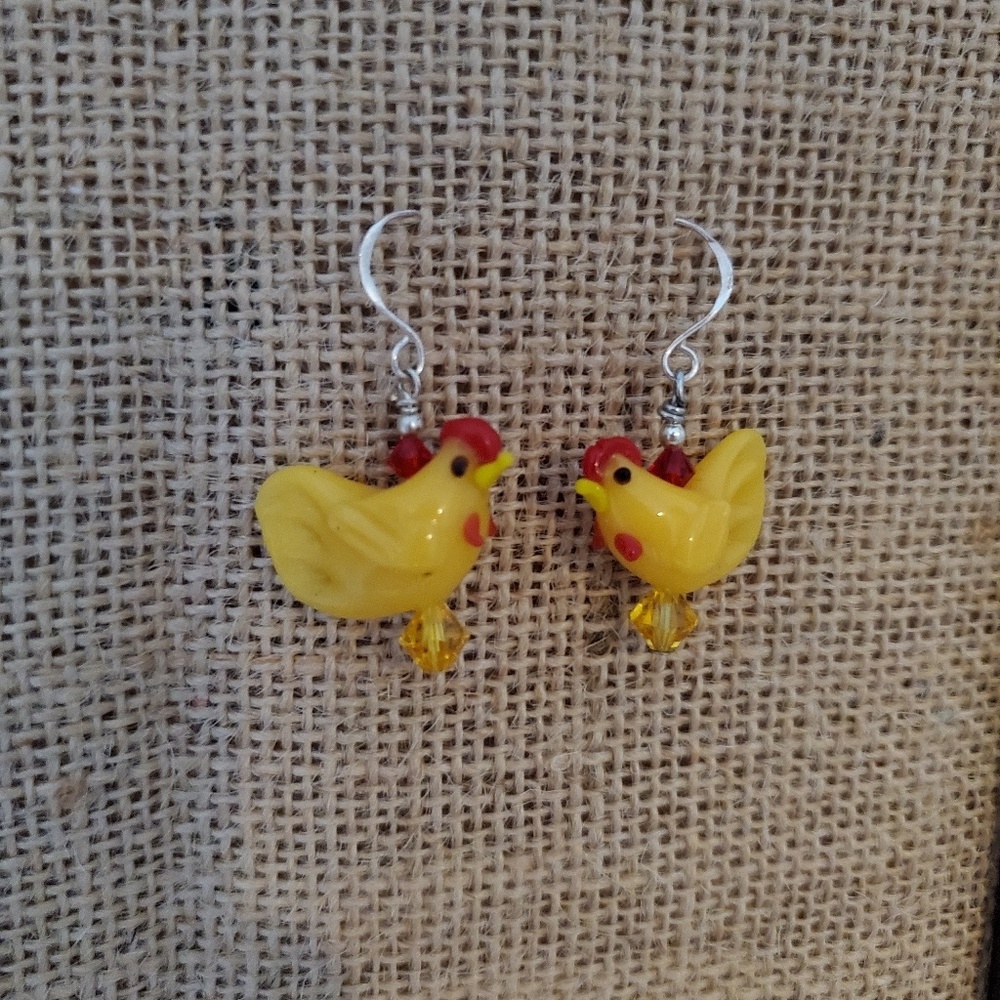 Chicken Earrings
